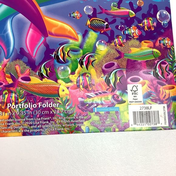 Lisa Frank Portfolio Folders Hunter Dancing Dolphins Rainbow Mischief Lot of 3 - Picture 7 of 10